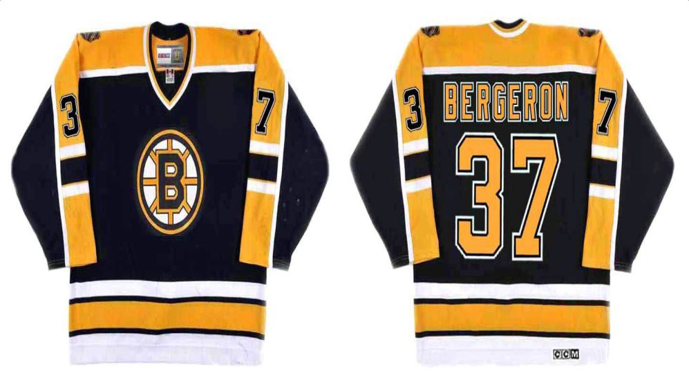 2019 Men Boston Bruins #37 Bergeron Black CCM NHL jerseys